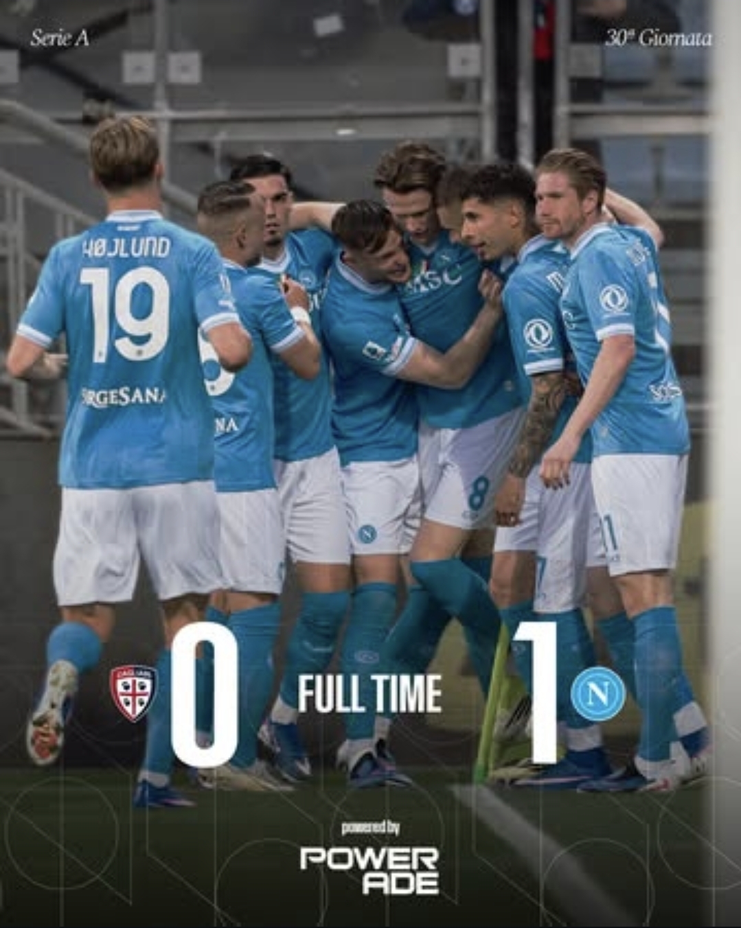 Cagliari 0-1 Napoli, i campioni risollevano la squadra